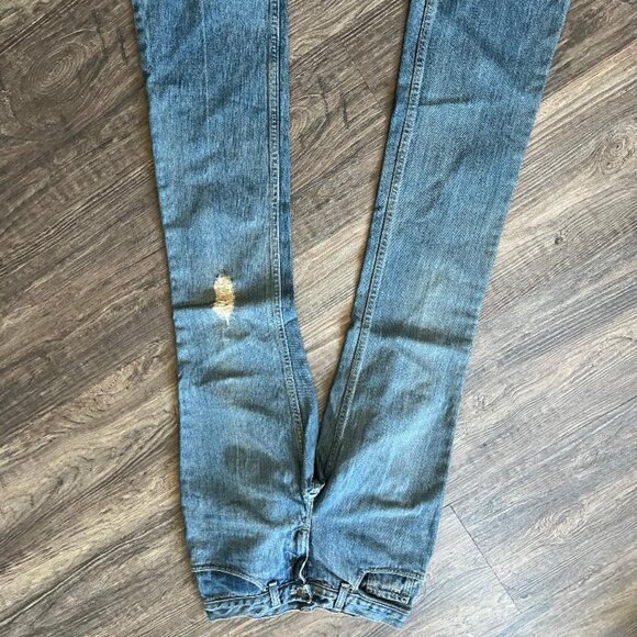 Marc Jacobs Blue Distressed Boot cut Woman's Jeans Size 02 - Picture 4 of 4
